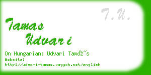 tamas udvari business card
